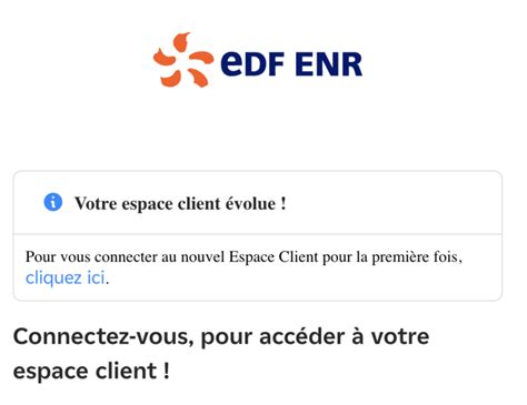 créer espace client edf enr|Votre espace Client .